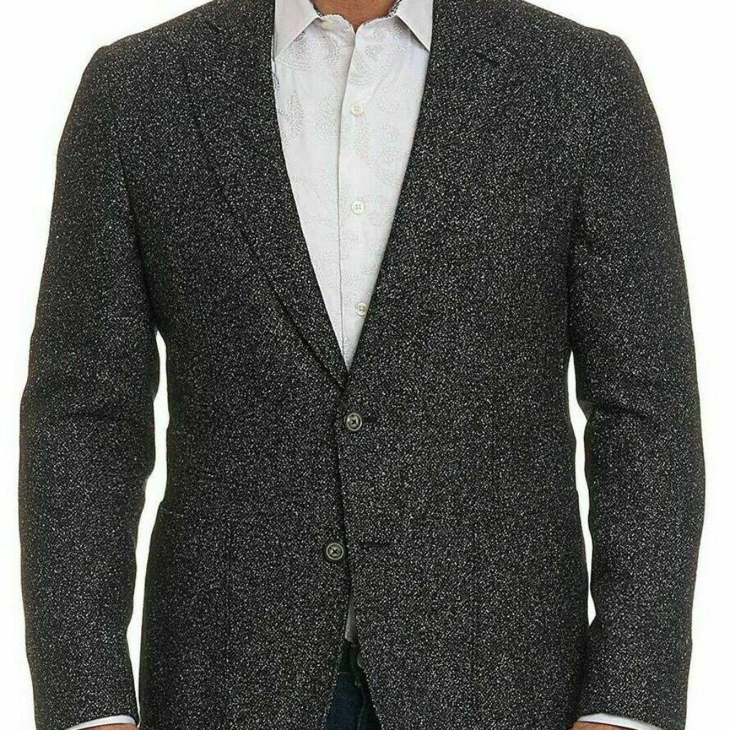 Nwt Robert Graham Chester Tailored Fit Sportcoat Jacket Blazer Black 40